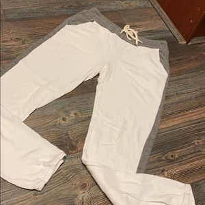 Monrow Cream and Gray Joggers